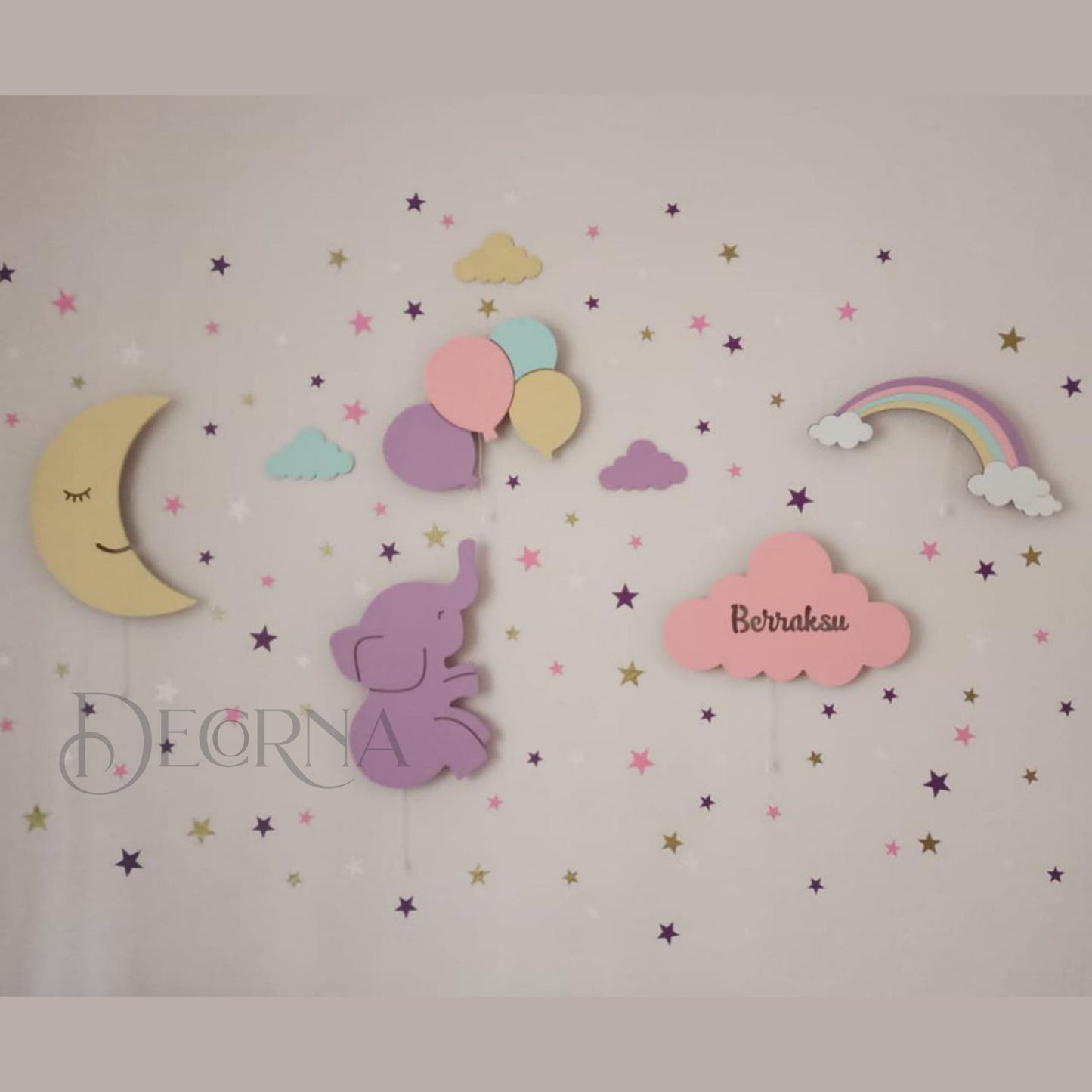 Collection de décorations murales en bois personnalisées