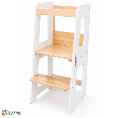 Tour d'Apprentissage Montessori Convertible avec Table et Chaise