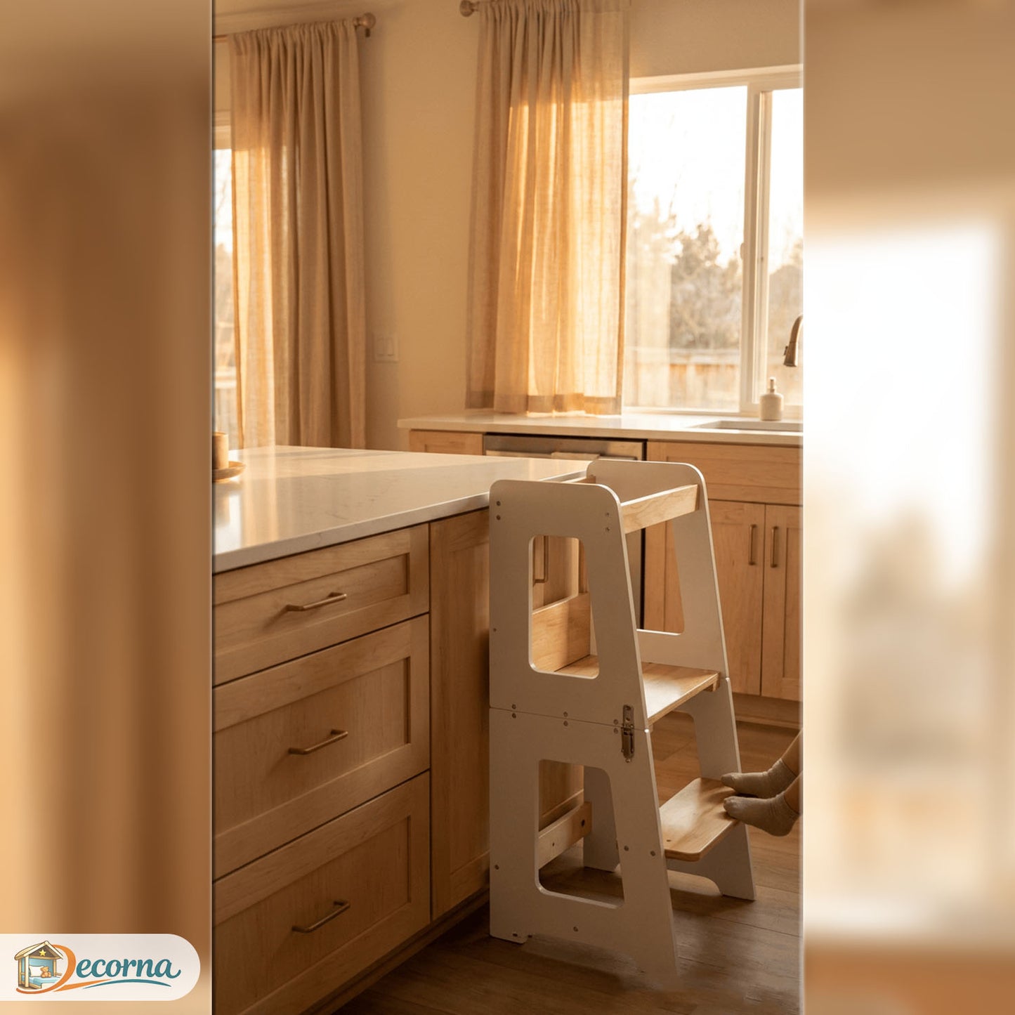 Tour d'Apprentissage Montessori Convertible avec Table et Chaise