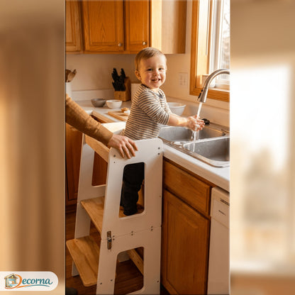 Tour d'Apprentissage Montessori Convertible avec Table et Chaise