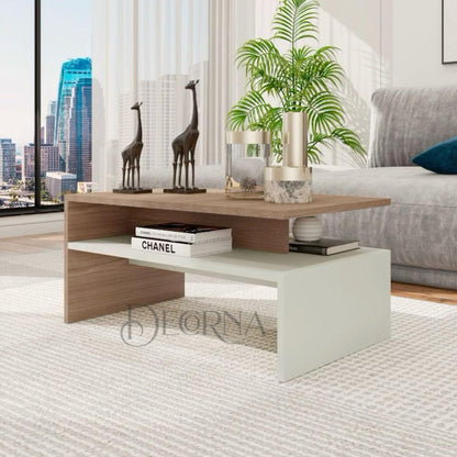 Table Basse Moderne à Deux Niveaux