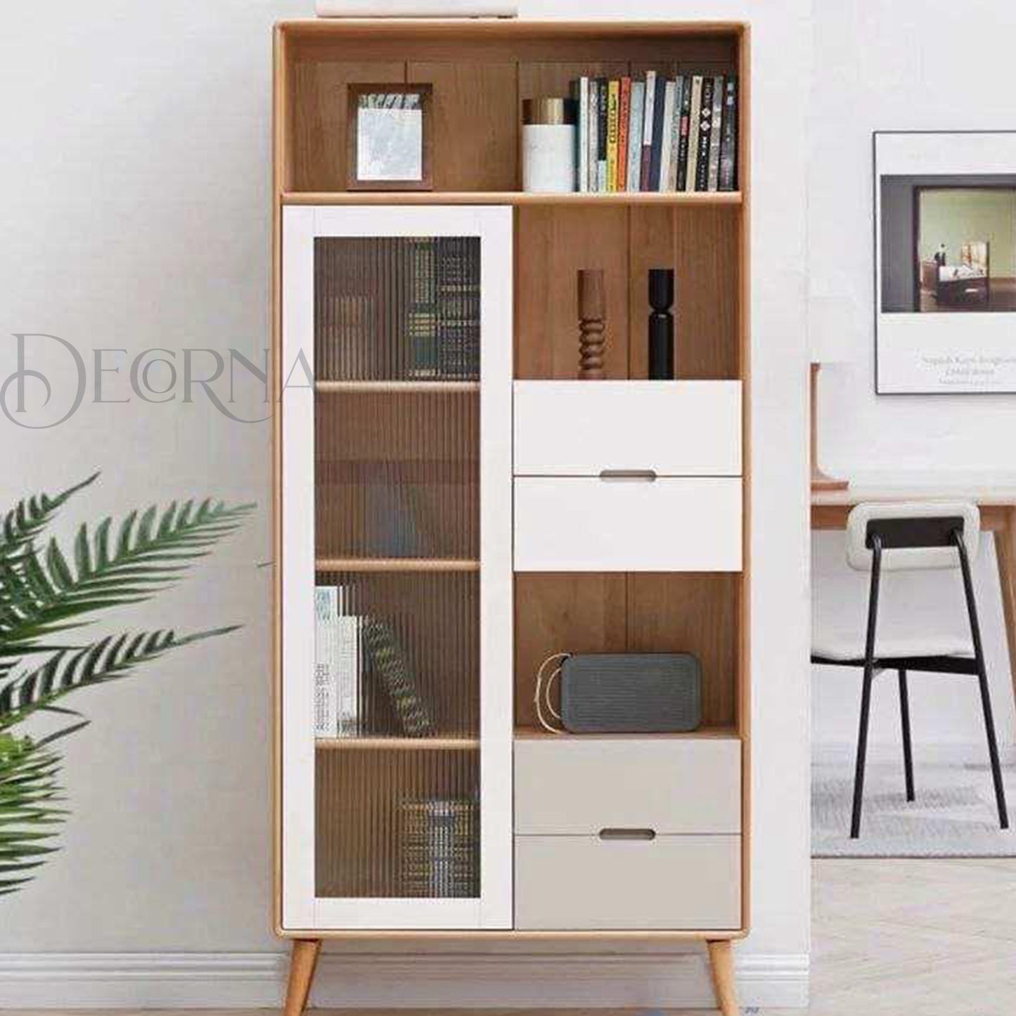 Étagère en Bois Élégante avec Rangement