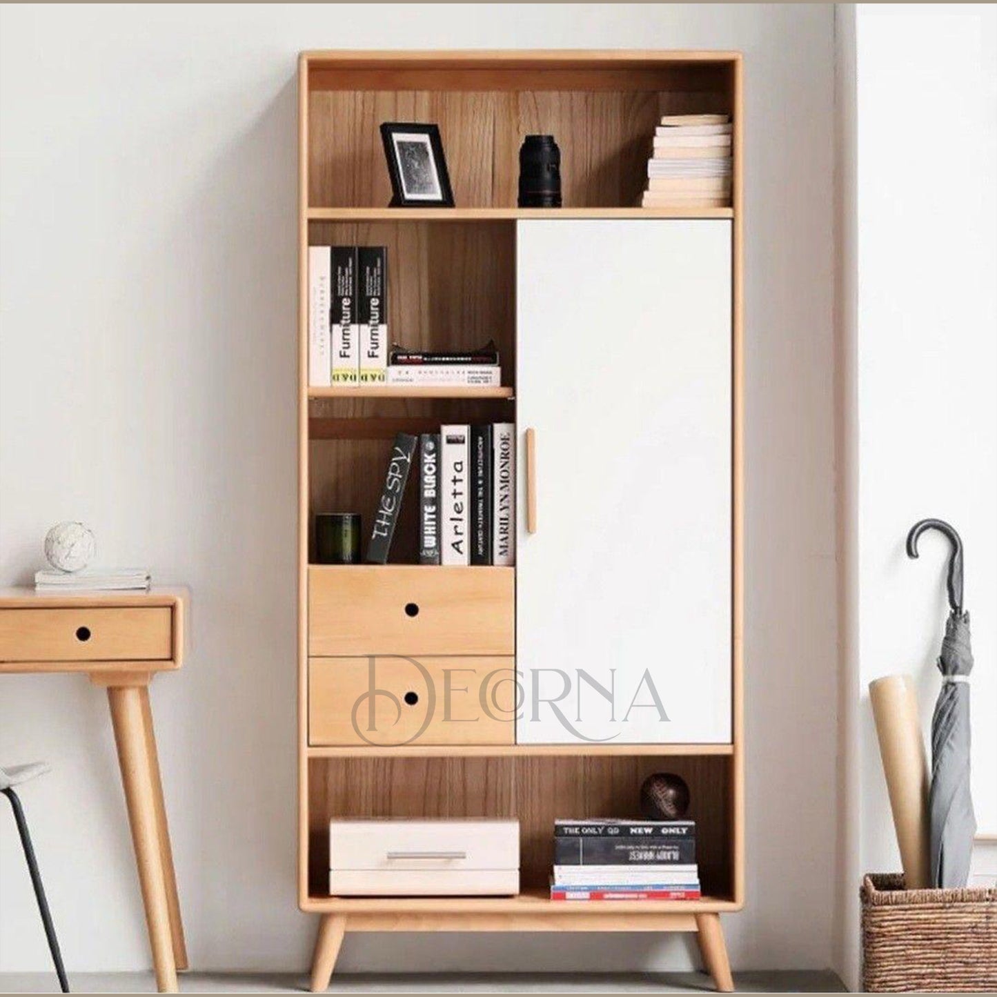 Étagère en Bois Élégante avec Rangement