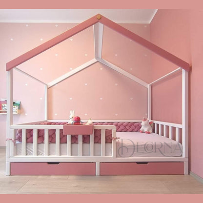 Lit Maison Confort avec Rangement Intégré