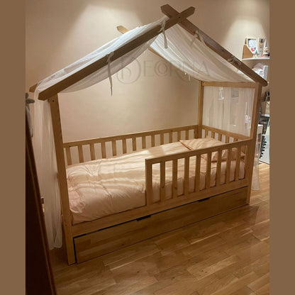 Lit Maison Confort avec Tenture