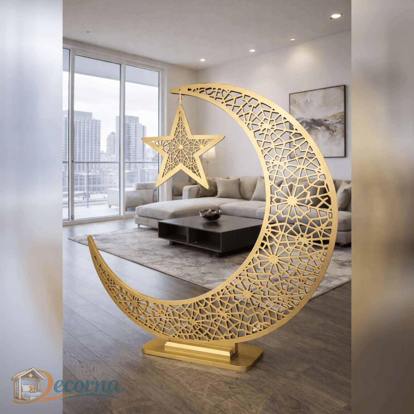 Croissant de Ramadan Doré avec Étoile