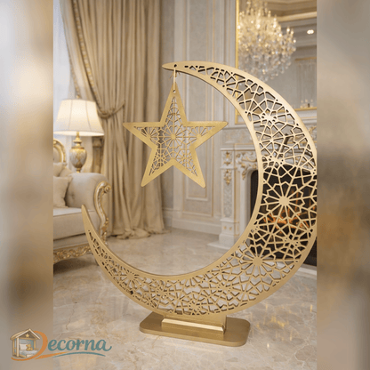 Croissant de Ramadan Doré avec Étoile